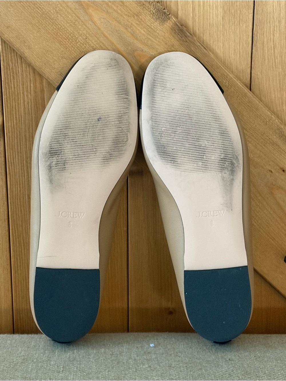 J. Crew Cap Toe Ballet Flats in Tan and Black | Size 8 - Picture 8 of 10